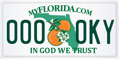 FL license plate 0000KY