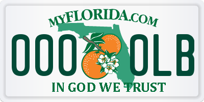 FL license plate 0000LB