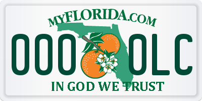 FL license plate 0000LC