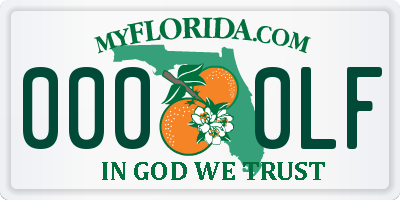 FL license plate 0000LF