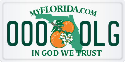 FL license plate 0000LG