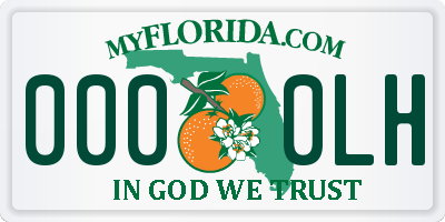 FL license plate 0000LH