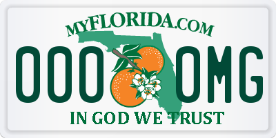 FL license plate 0000MG