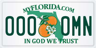 FL license plate 0000MN