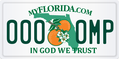 FL license plate 0000MP