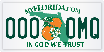 FL license plate 0000MQ