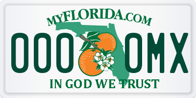 FL license plate 0000MX