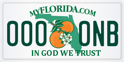 FL license plate 0000NB