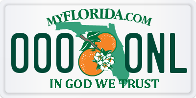 FL license plate 0000NL