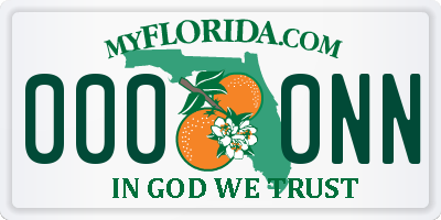 FL license plate 0000NN