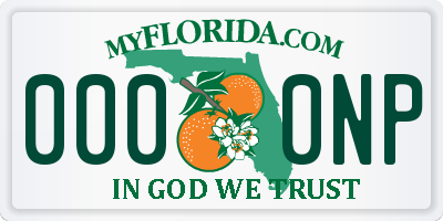 FL license plate 0000NP