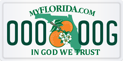 FL license plate 0000OG