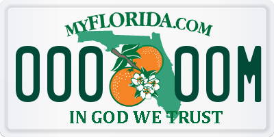 FL license plate 0000OM