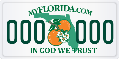 FL license plate 0000OO