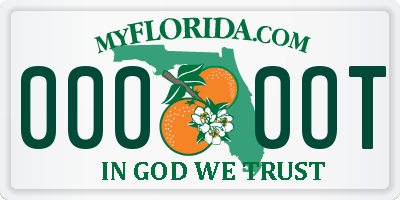 FL license plate 0000OT