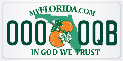 FL license plate 0000QB