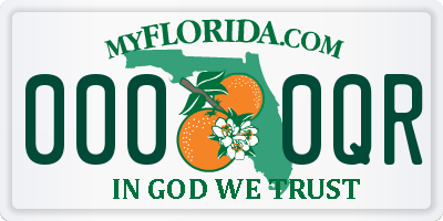 FL license plate 0000QR