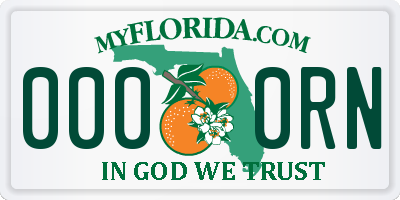 FL license plate 0000RN
