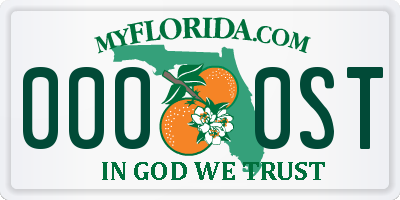FL license plate 0000ST