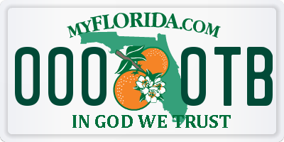 FL license plate 0000TB