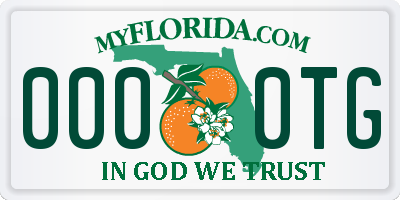 FL license plate 0000TG