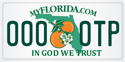 FL license plate 0000TP