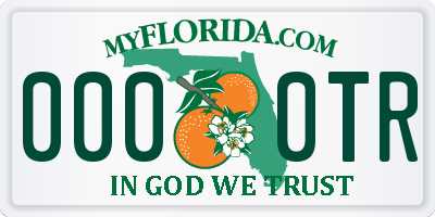 FL license plate 0000TR