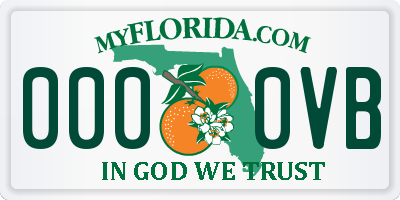 FL license plate 0000VB