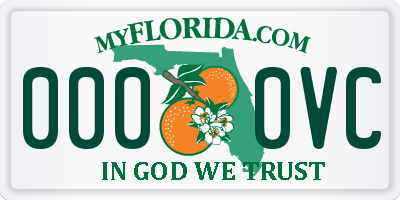 FL license plate 0000VC