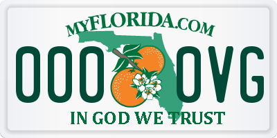 FL license plate 0000VG