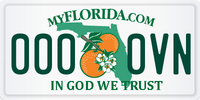 FL license plate 0000VN