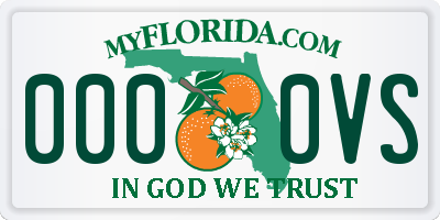 FL license plate 0000VS