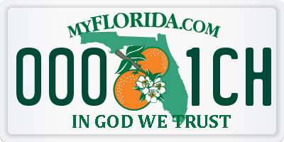 FL license plate 0001CH