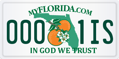 FL license plate 0001IS