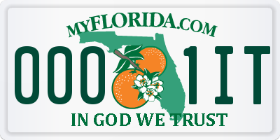 FL license plate 0001IT