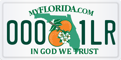 FL license plate 0001LR