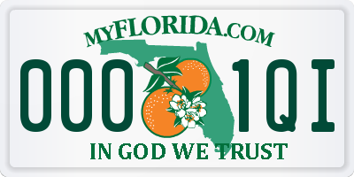 FL license plate 0001QI