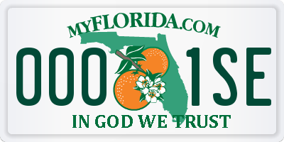 FL license plate 0001SE