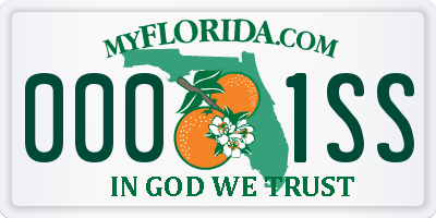 FL license plate 0001SS