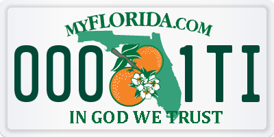 FL license plate 0001TI