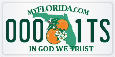 FL license plate 0001TS