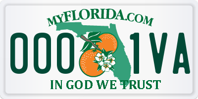 FL license plate 0001VA