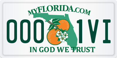 FL license plate 0001VI