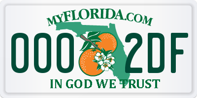 FL license plate 0002DF