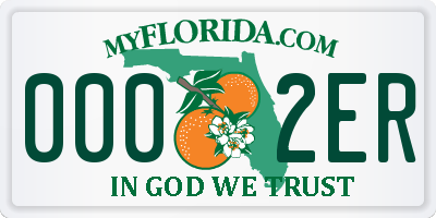 FL license plate 0002ER