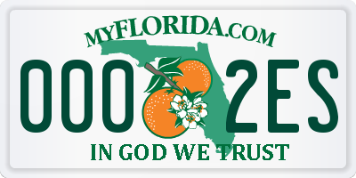 FL license plate 0002ES