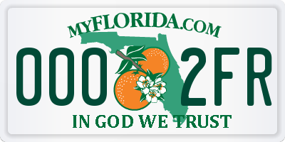FL license plate 0002FR