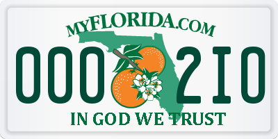 FL license plate 0002IO