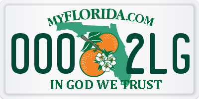 FL license plate 0002LG