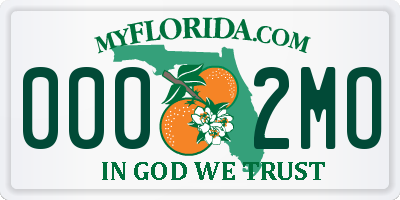 FL license plate 0002MO